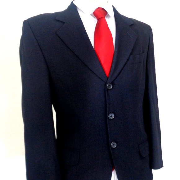 FENDI MEN NAVY BLUE SPORTS JACKET SIZE 37 R - Picture 3 of 12